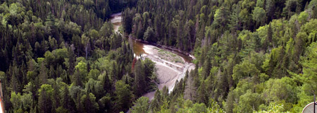 The Jacquet River Gourge in New Brunswick taken from look-off