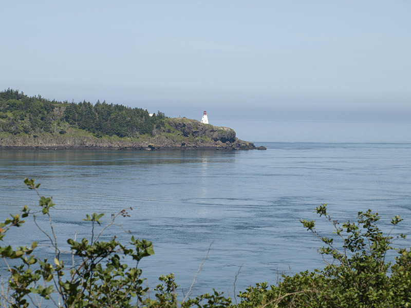 Lighthouse-from-Long-Island,-NS-