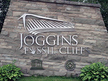 The Entrance sign Joggins Fossil Cliffs
