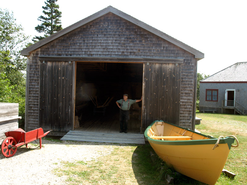 Boat-Shop-with-dory-Historic-Acadian-Village-Pubnico-NS