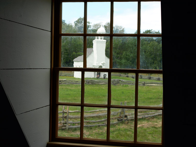 -view-of-the-church-out--window-Babineau-Village-Historique-Acadien